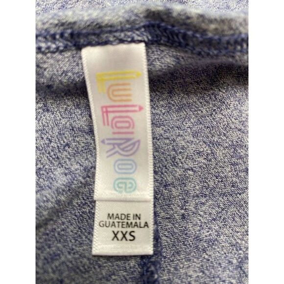 LuLaRoe Heathered Blue‎ Perfect T Swing Top sz XXS - Picture 3 of 4
